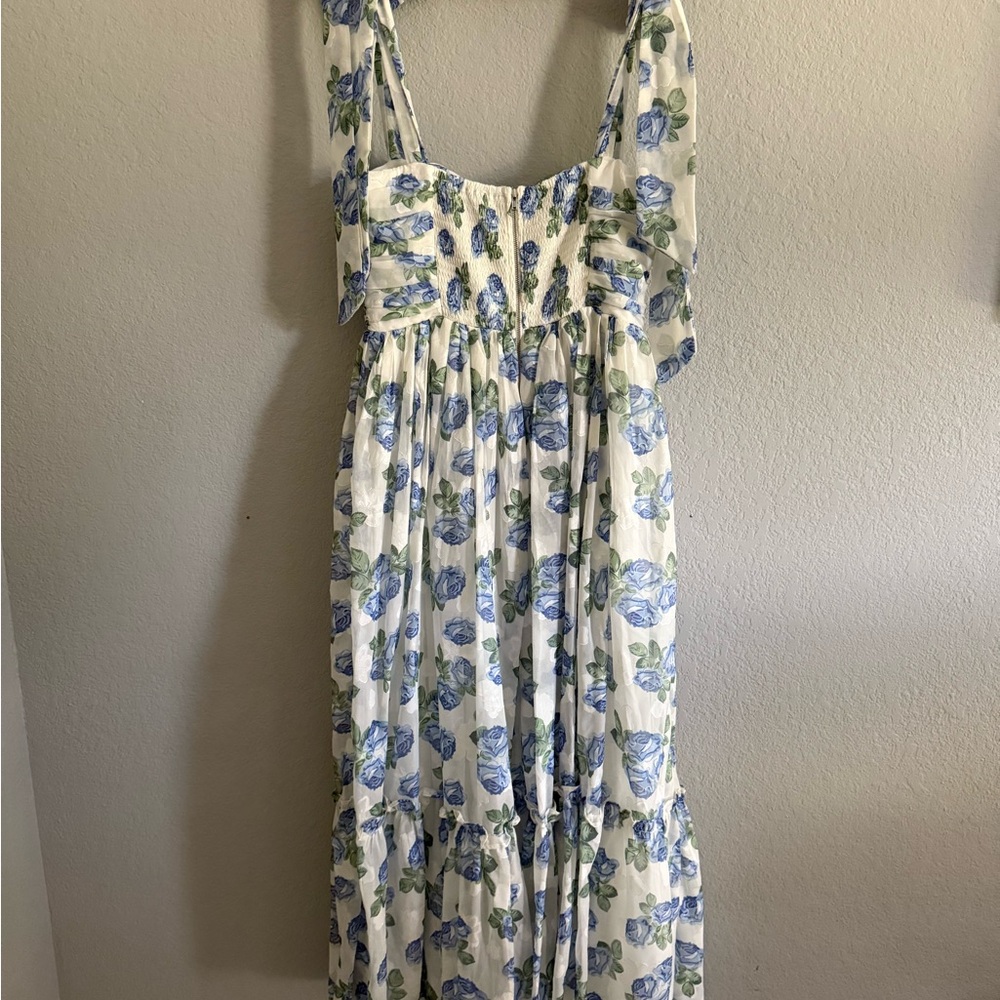 Petal & Pup Blue Floral Maxi Dress - Picture 5 of 6